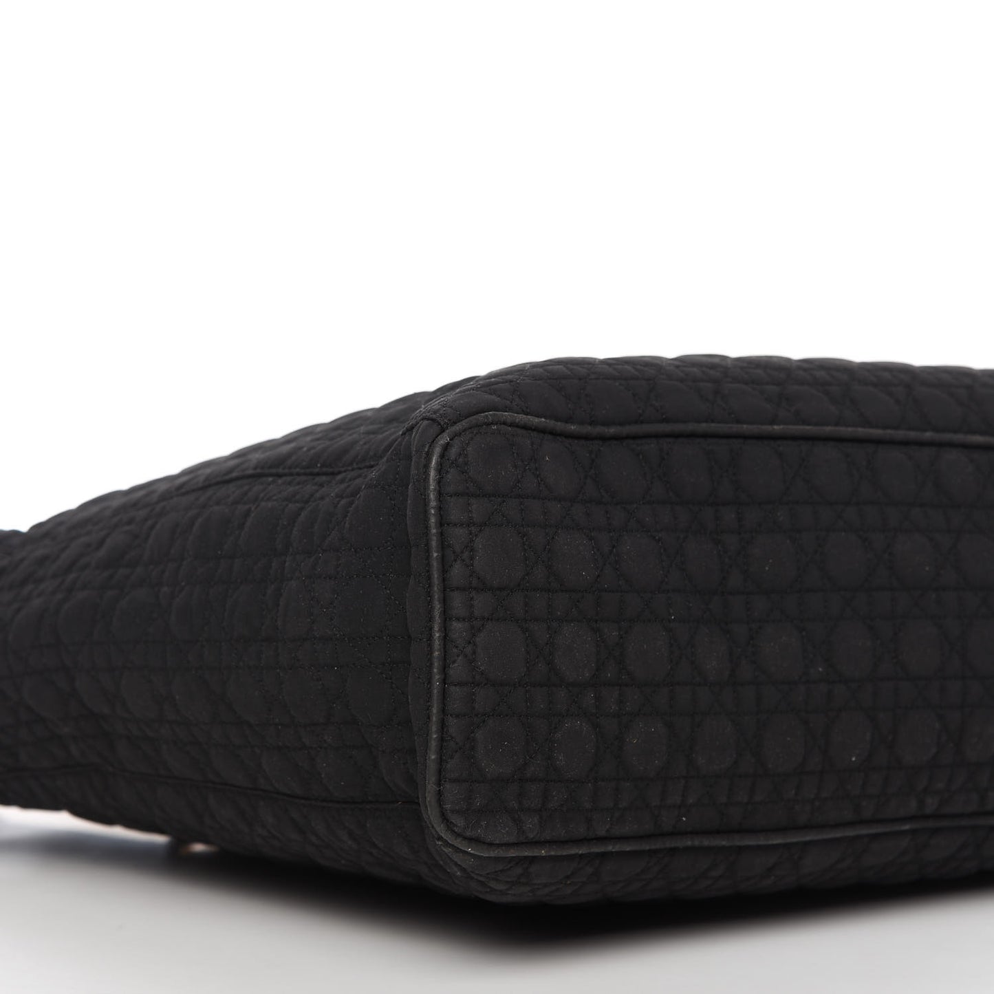 Nylon Cannage Large Lady Dior Tote Black