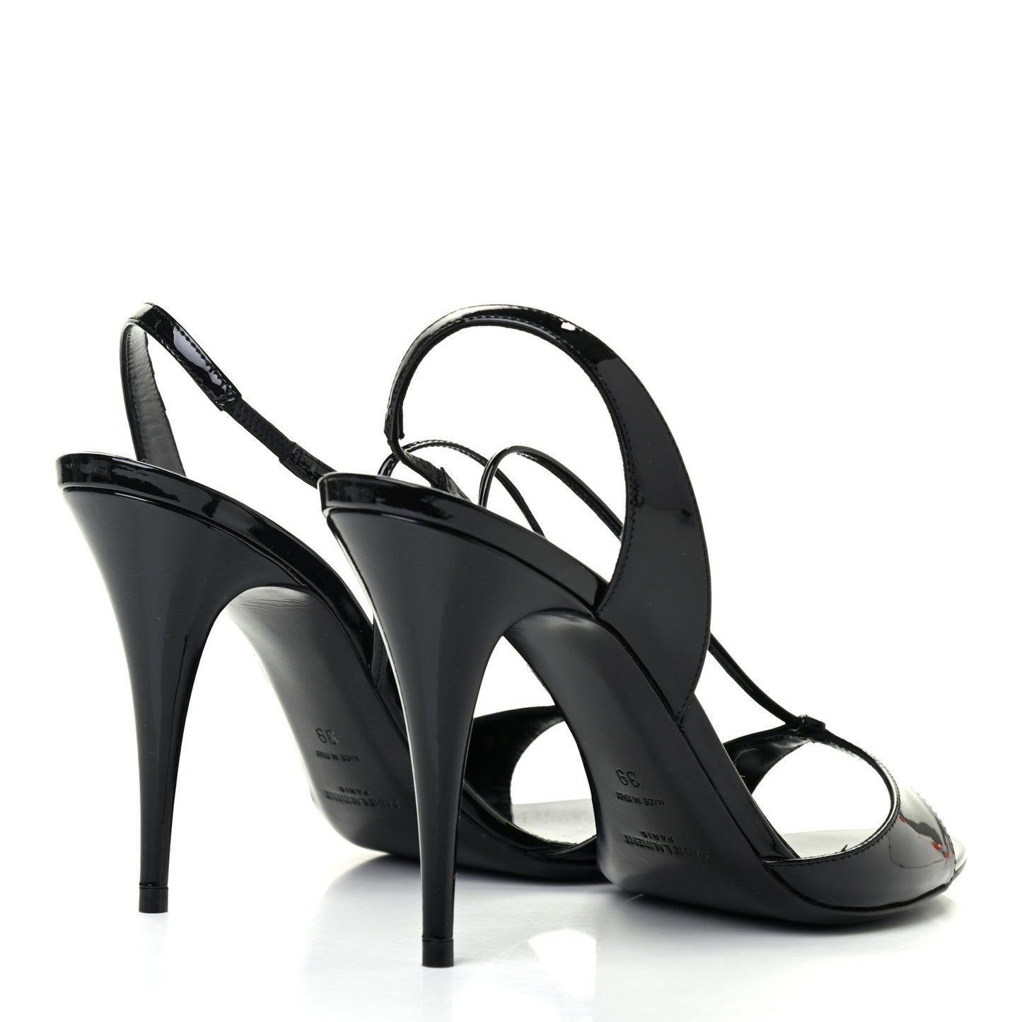 Patent Calfskin Anouk 110 Sandals 39 Black