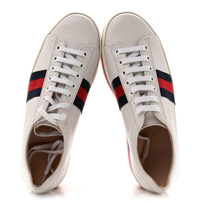 Gucci Ultralight Plume Calfskin Web Womens Ace Platform Sneakers 37 White 2 of 11