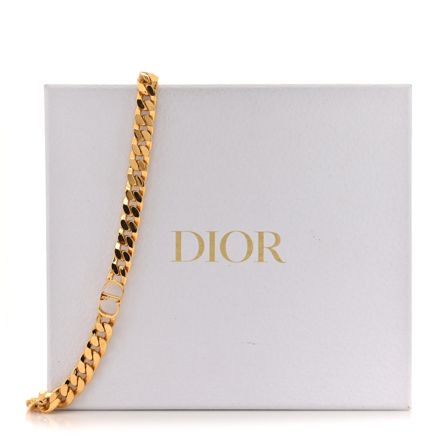 Christian Dior Metal Danseuse Etoile Chain Choker Necklace Gold 5 of 5