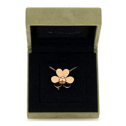 Van Cleef & Arpels 18K Yellow Gold Diamond Very Large Frivole Clip Pendant Necklace 6 of 6