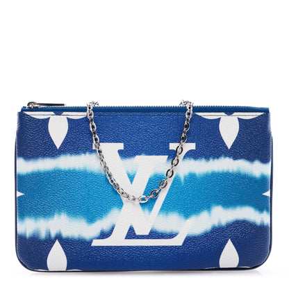 Louis Vuitton Monogram Giant Escale Double Zip Pochette Blue 1 of 9
