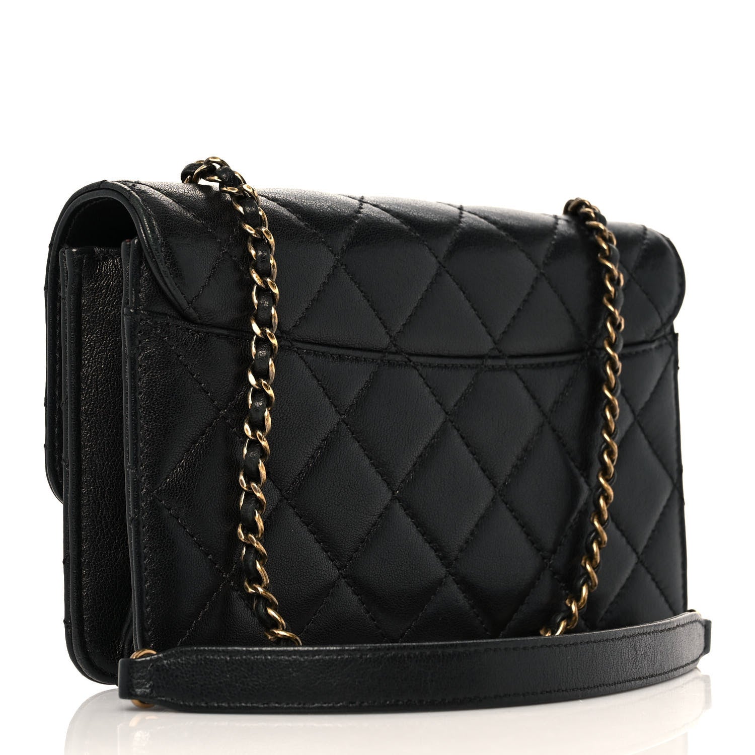 Chanel Sheepskin Quilted Mini Beauty Lock Flap Black 3 of 11
