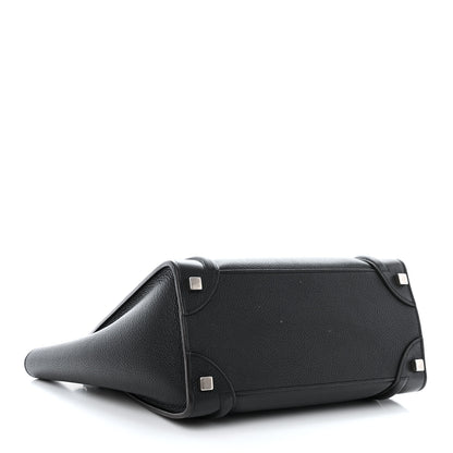 Celine Drummed Calfskin Micro Luggage Black 4 of 11
