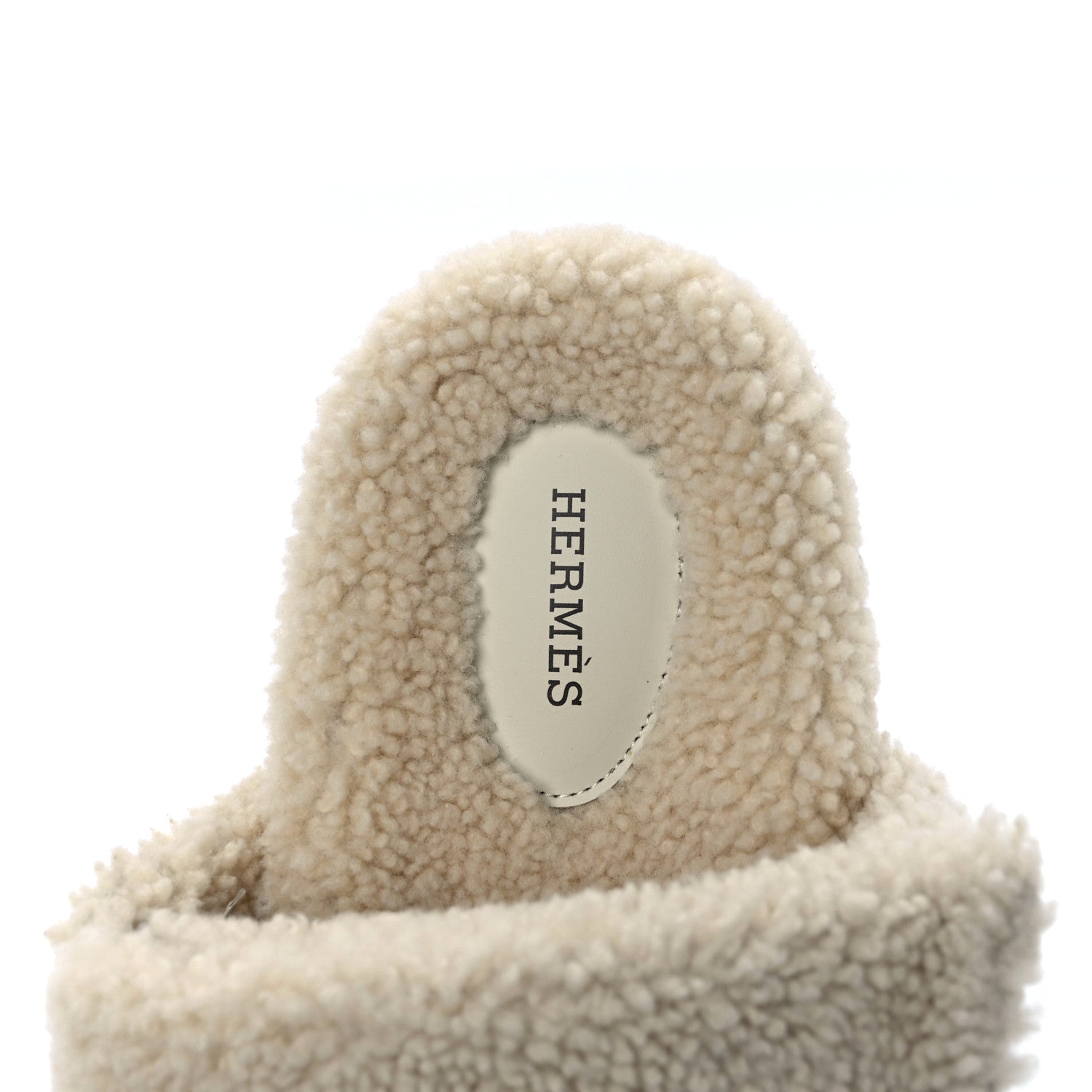Hermes Woolskin Womens Chypre Sandals 40.5 Ecru 8 of 9