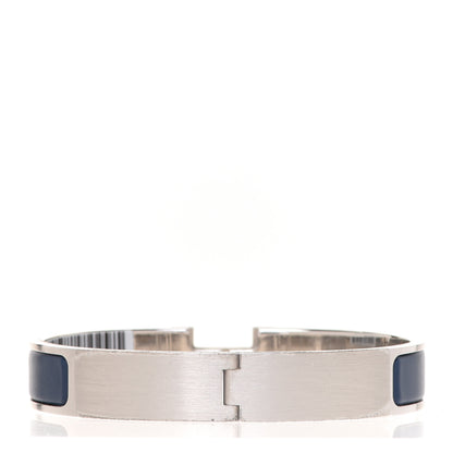 Hermes Matte Enamel Narrow Clic Clac HH Bracelet T6 Bleu Biarritz 3 of 6
