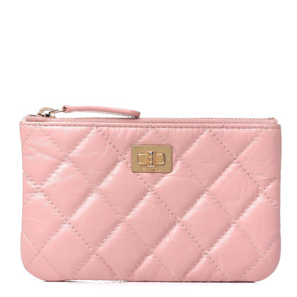 Chanel Aged Calfskin Quilted Small Reissue Cosmetic Case Light Pink 1 of 8
