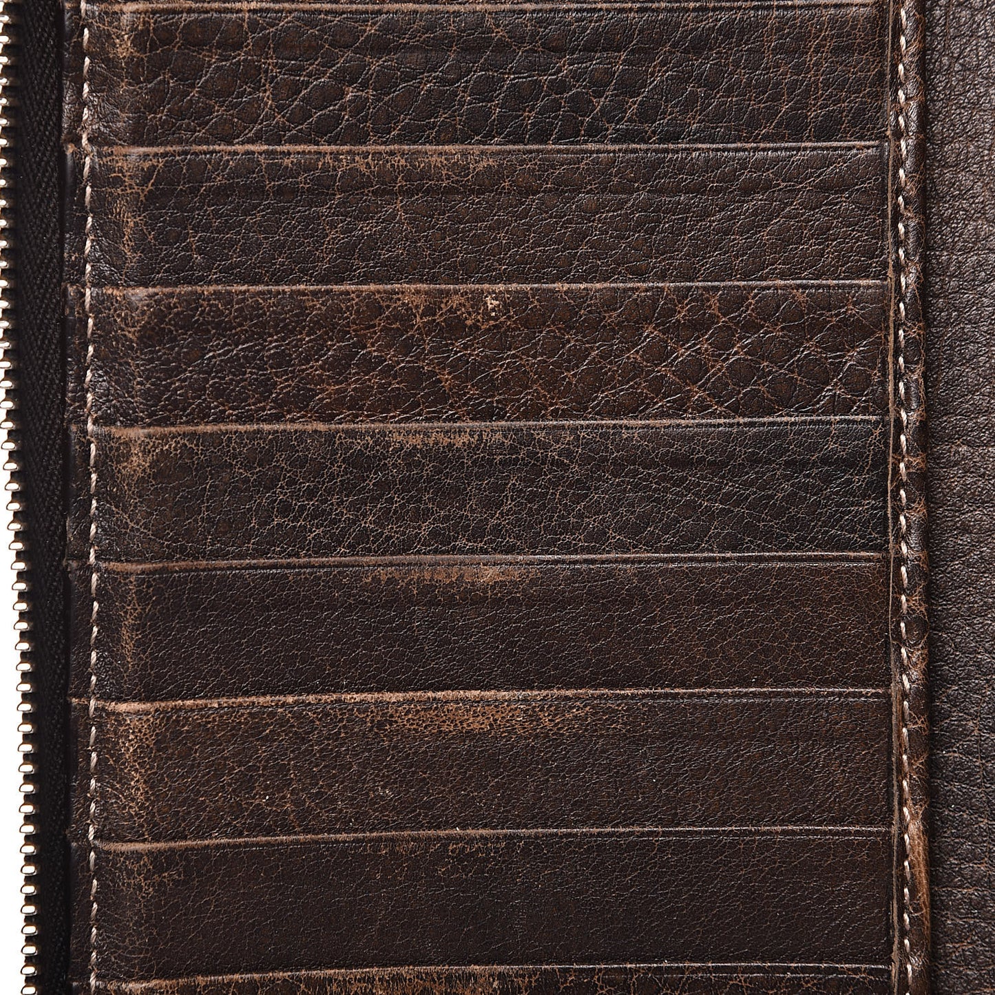 Guccissima Bamboo Tassel Zip Around Wallet Brown