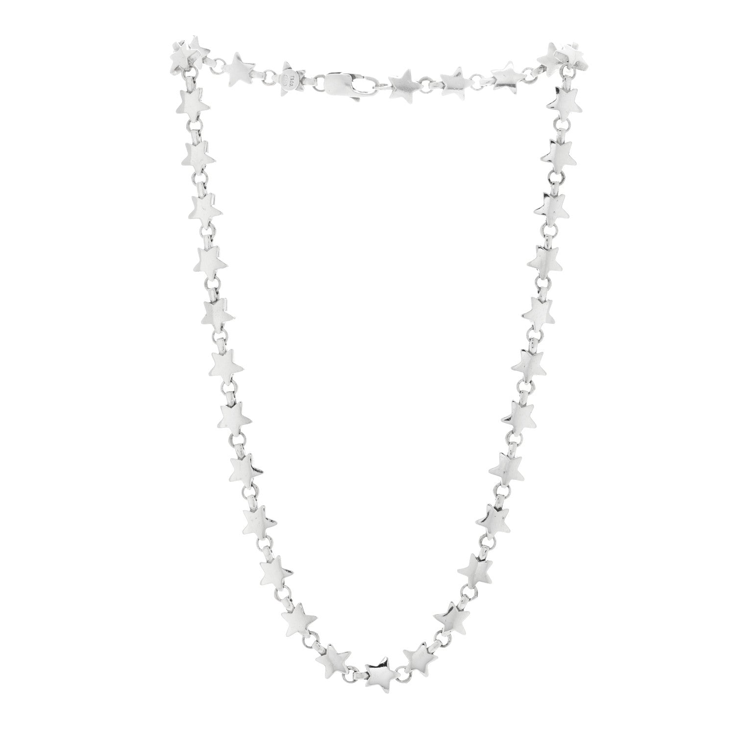 Tiffany Sterling Silver Star Link Necklace 2 of 5