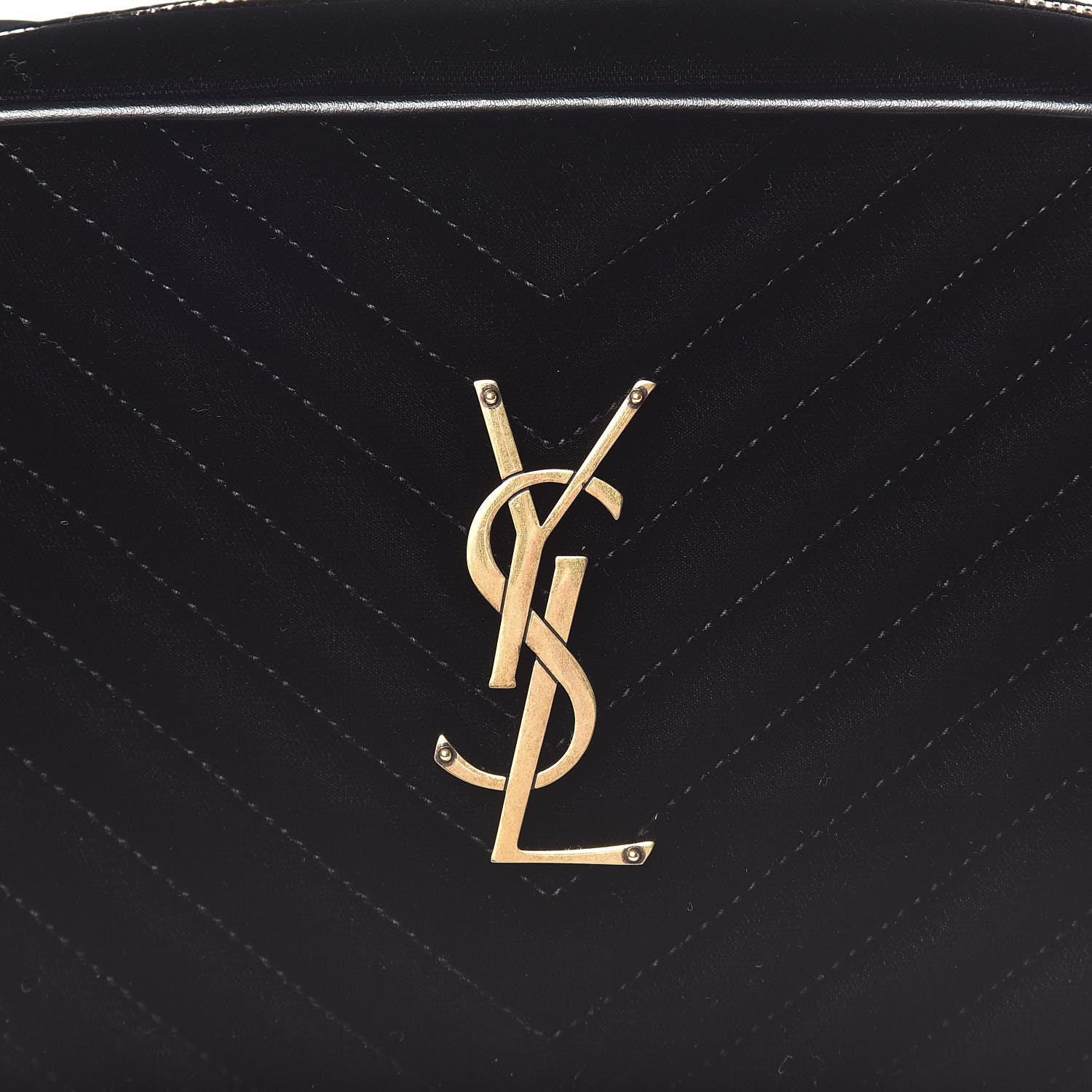 Saint Laurent Velvet Matelasse Monogram Lou Camera Bag Black 10 of 10