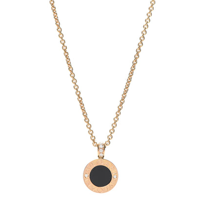 Bulgari 18K Yellow Gold Diamond Black Onyx Mother of Pearl BVLGARI BVLGARI Pendant Necklace 5 of 8