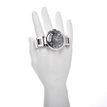 Cartier Stainless Steel 44mm Ballon Bleu De Cartier Chronograph Automatic Watch Black 2 of 7