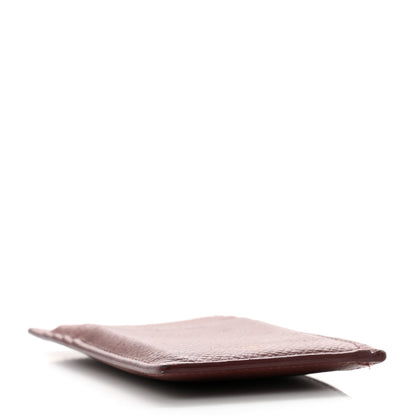 Celine Grained Calfskin Zipped Card Holder Grenat 4 of 15