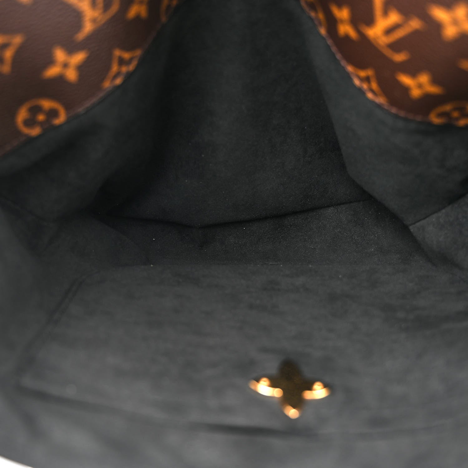 Louis Vuitton Monogram Flower Zipped Tote MM Black 7 of 11