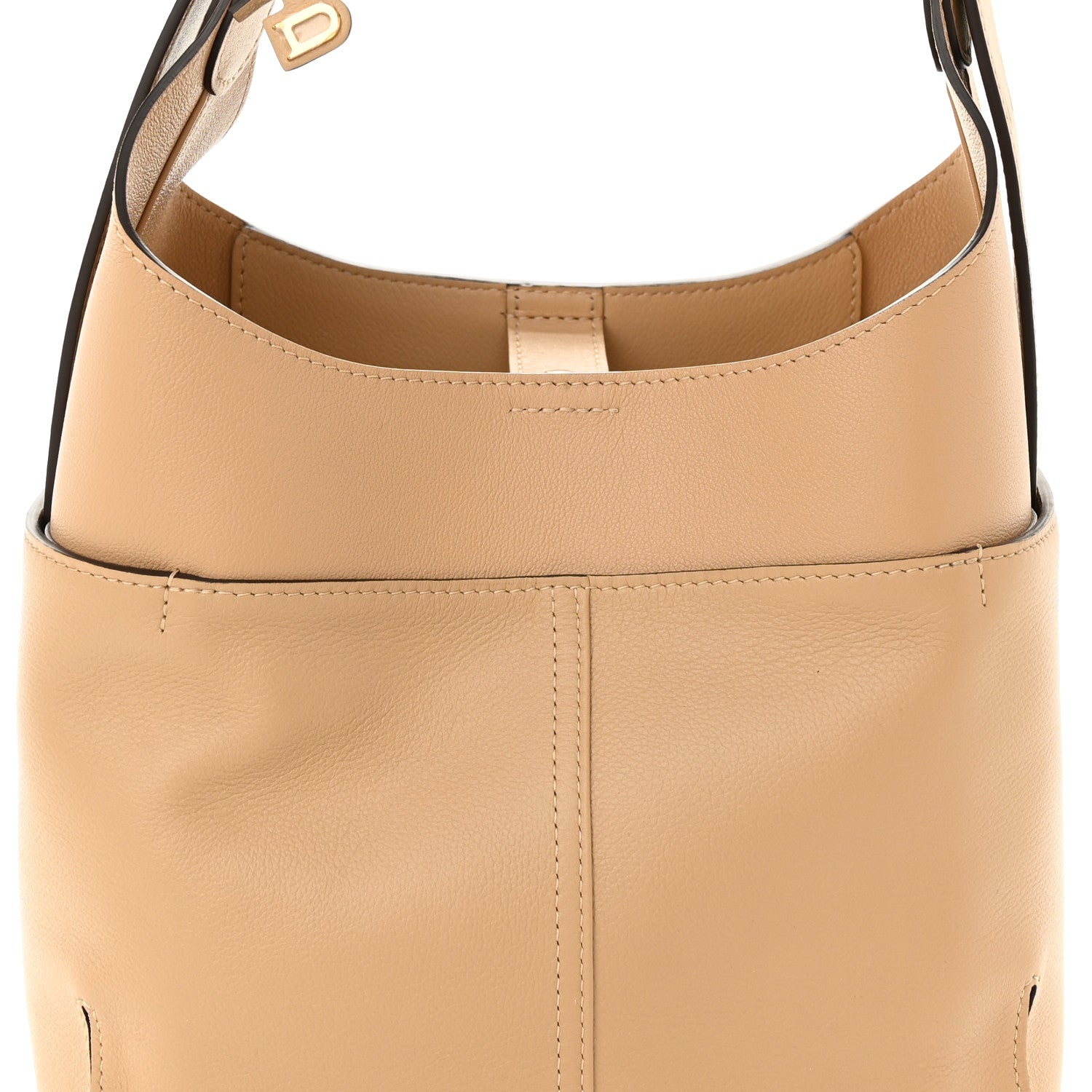 Delvaux Grained Calfskin Mini So Cool Satchel Latte 7 of 9