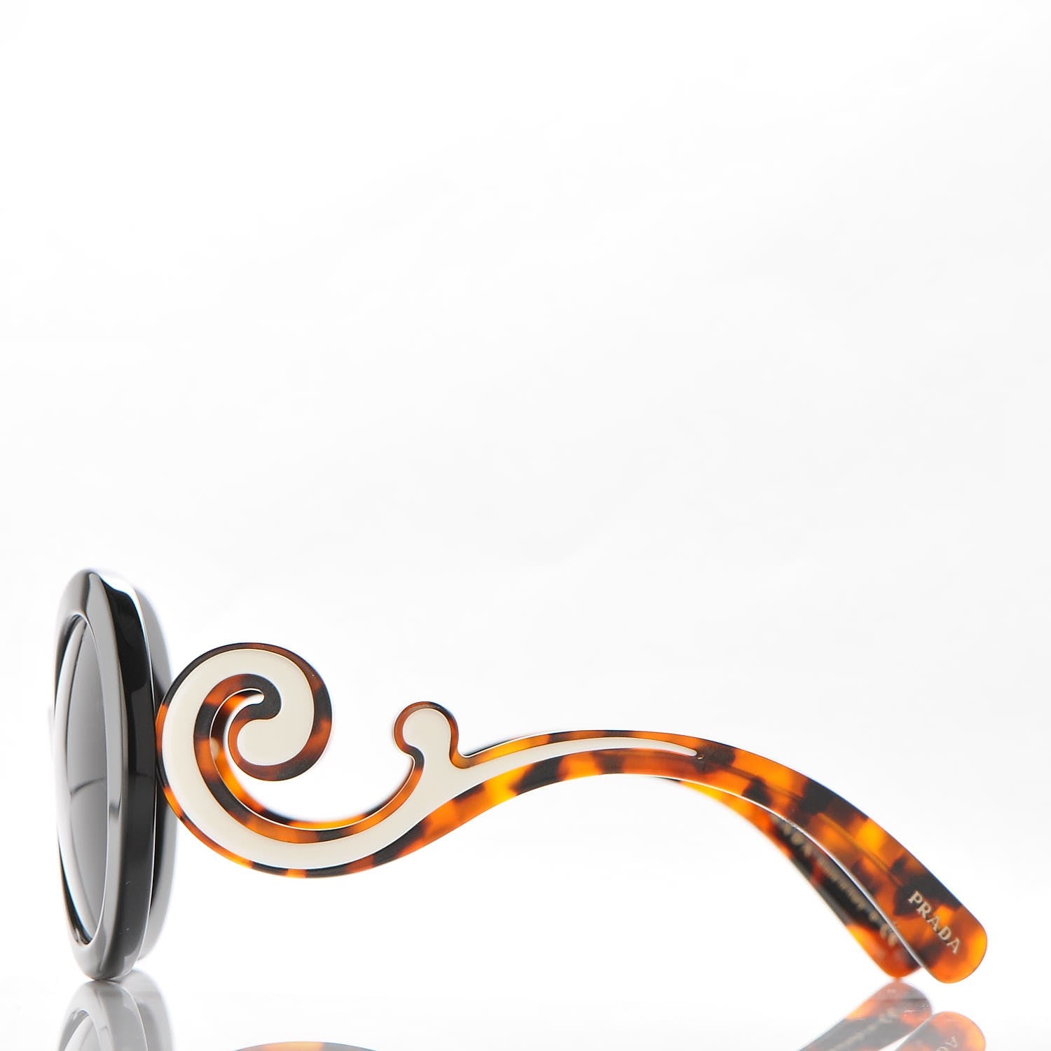 Prada Baroque Sunglasses 08TS Black Tortoise 3 of 8