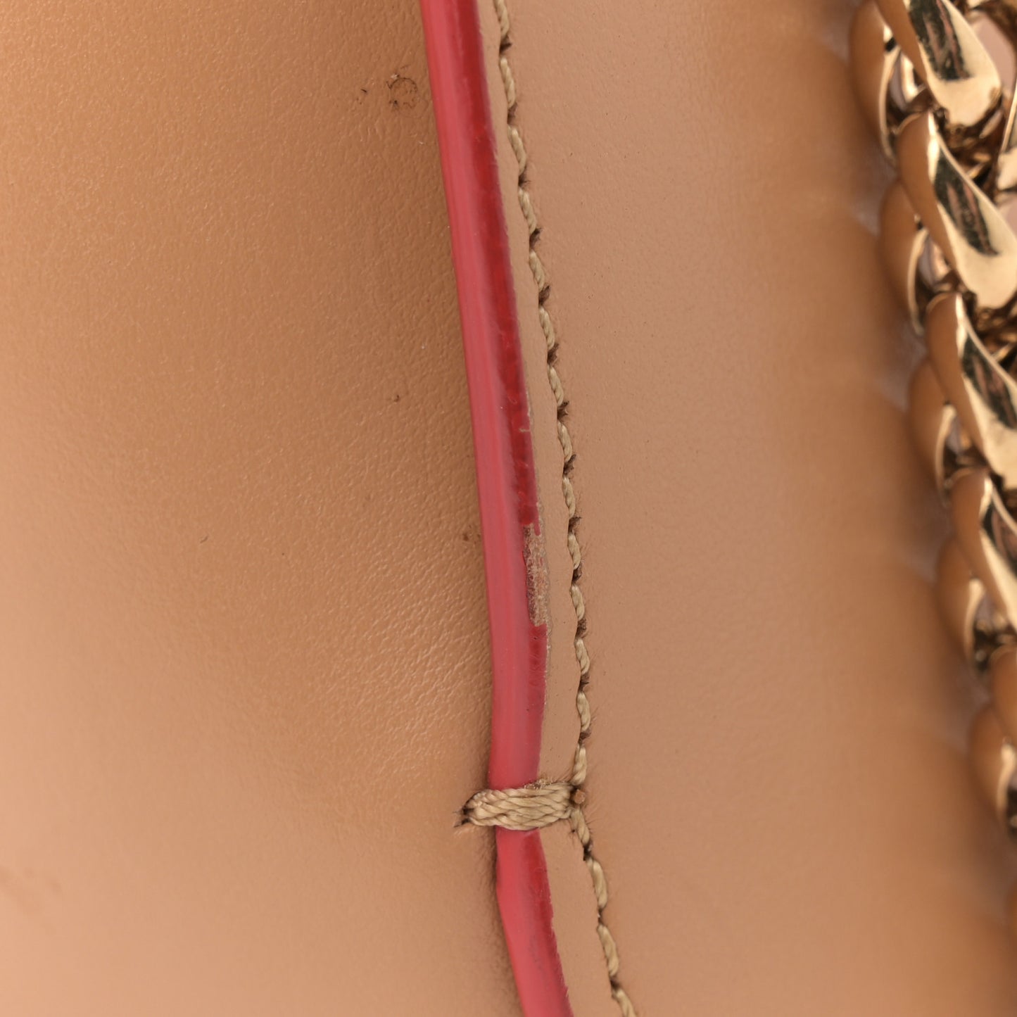 Calfskin Spikes Sweet Charity Shoulder Bag Biscuit