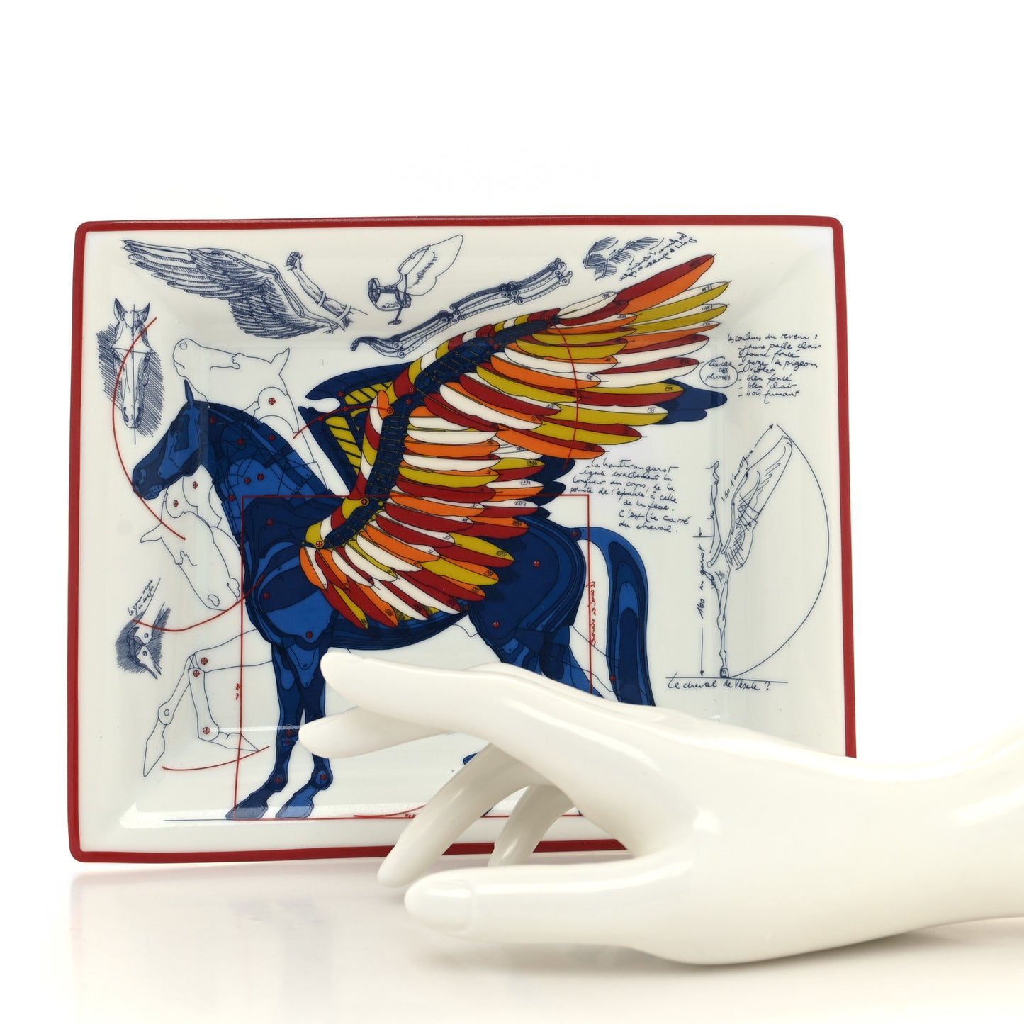 Porcelain Pegase Change Tray Anis Outremer