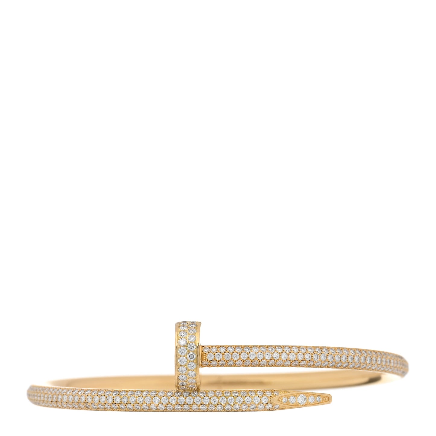 18K Yellow Gold Diamond Juste Un Clou Paved Bracelet 16