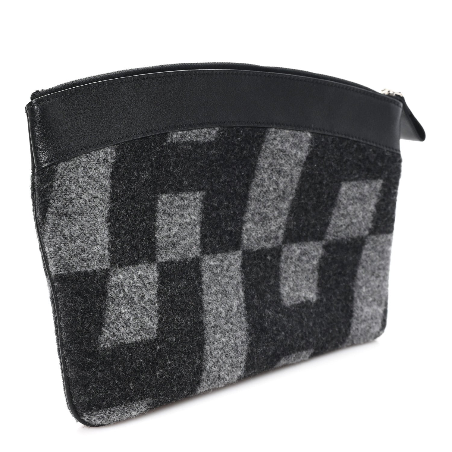 Hermes Cashmere Sac Bazar Pouch PM Black Grey 3 of 6