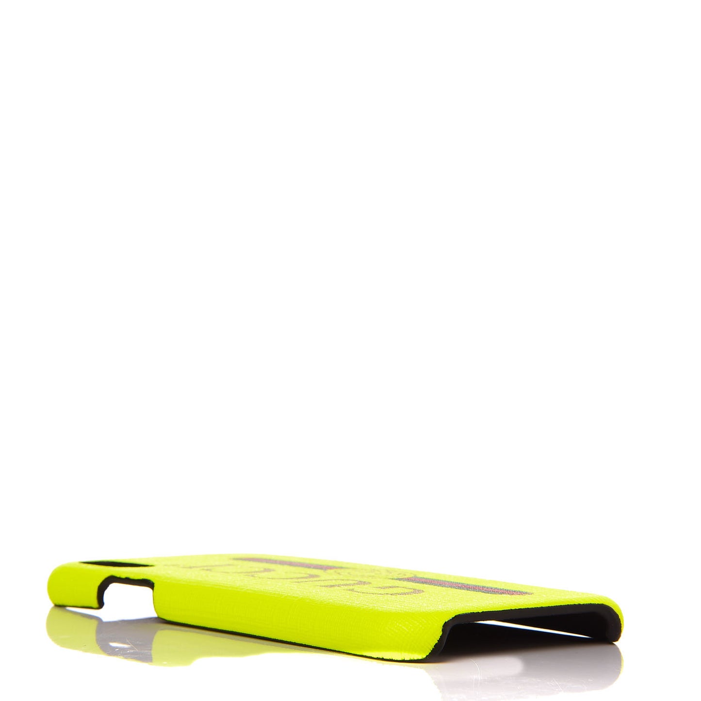 Rubber Print iPhone Xs Case Yellow Fluo Green