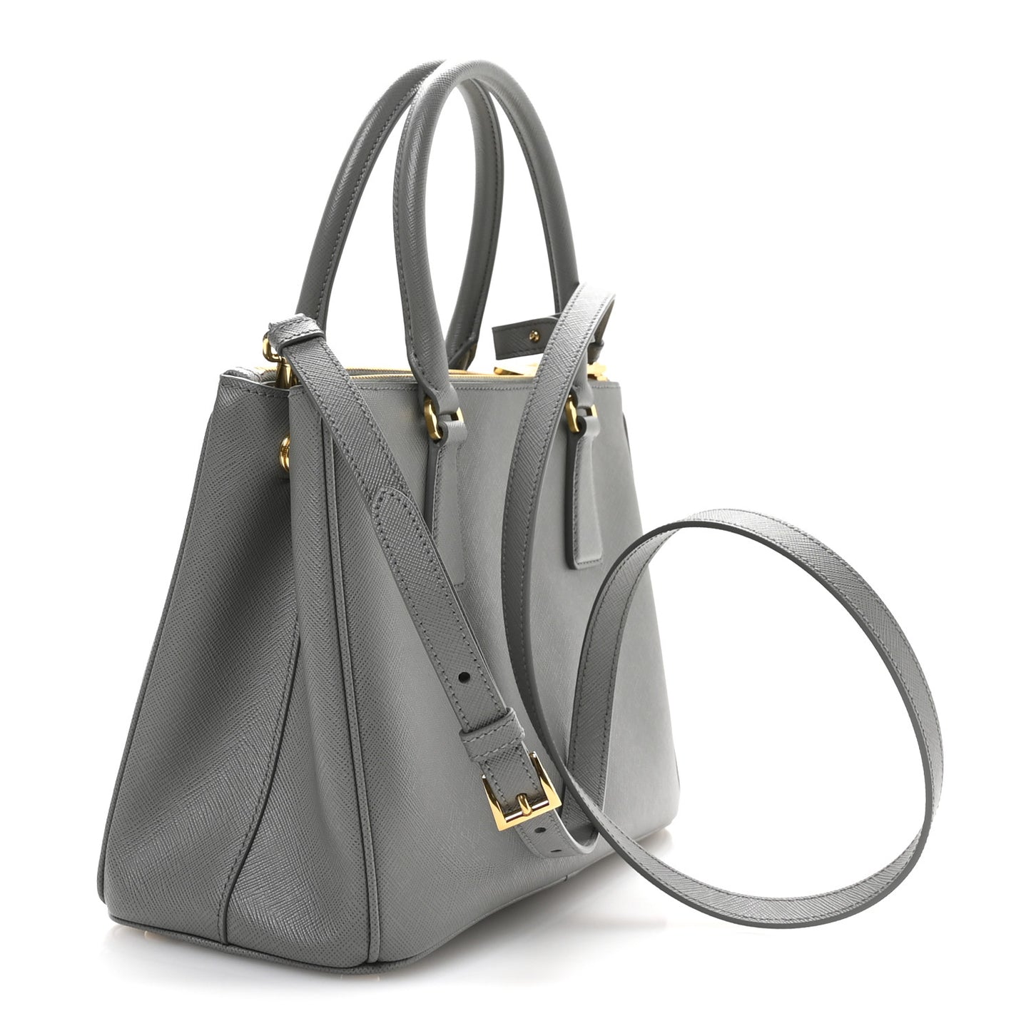 Saffiano Medium Galleria Double Zip Tote Marmo
