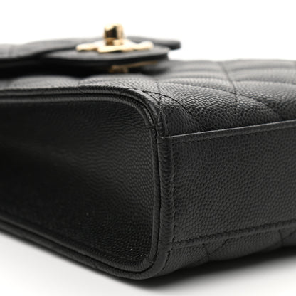 Chanel Caviar Quilted Classic Phone Holder Black 10 of 12