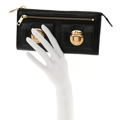 Marc Jacobs Calfskin Zip Clutch Wallet Black 2 of 7