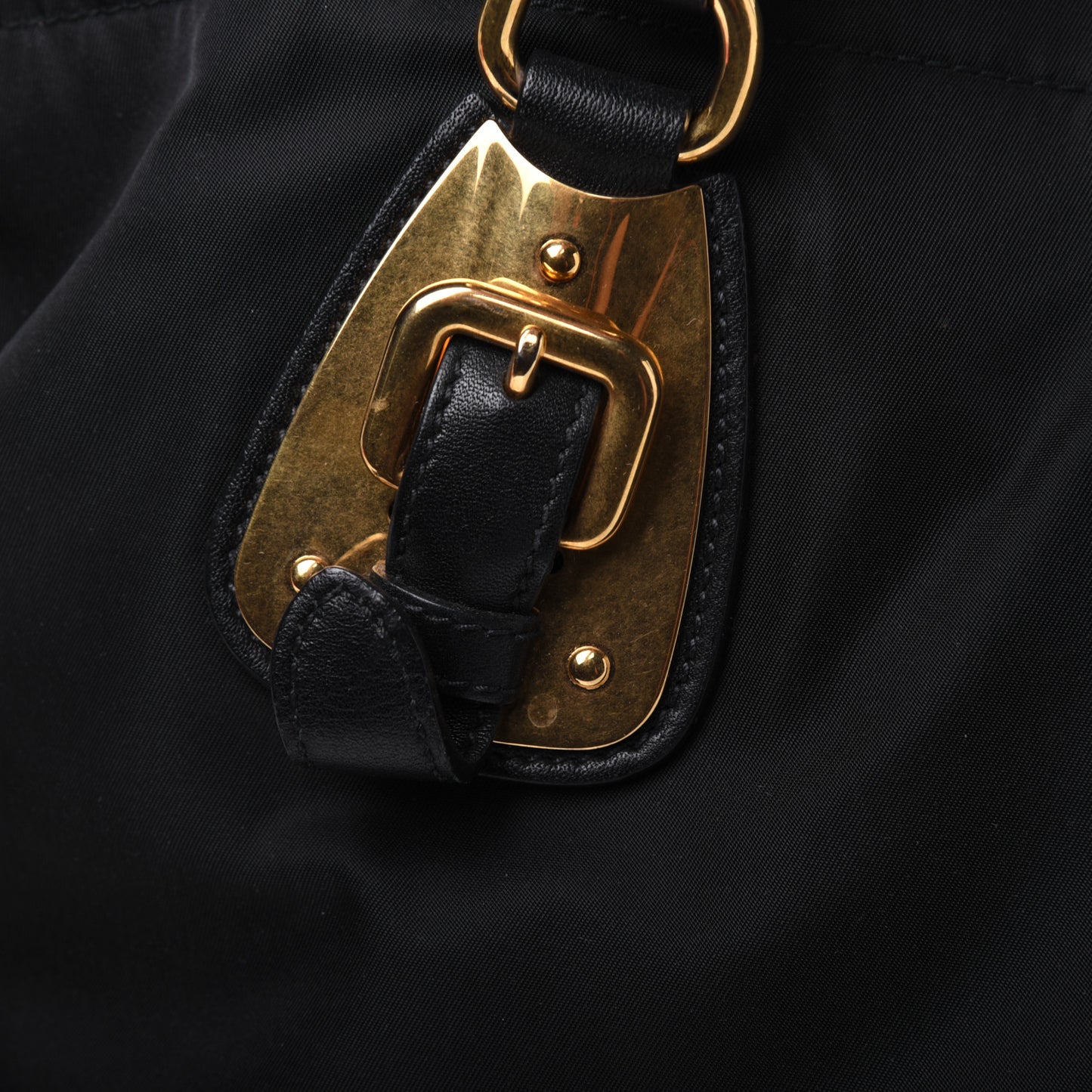 Tessuto Nylon Soft Calf Tote Black