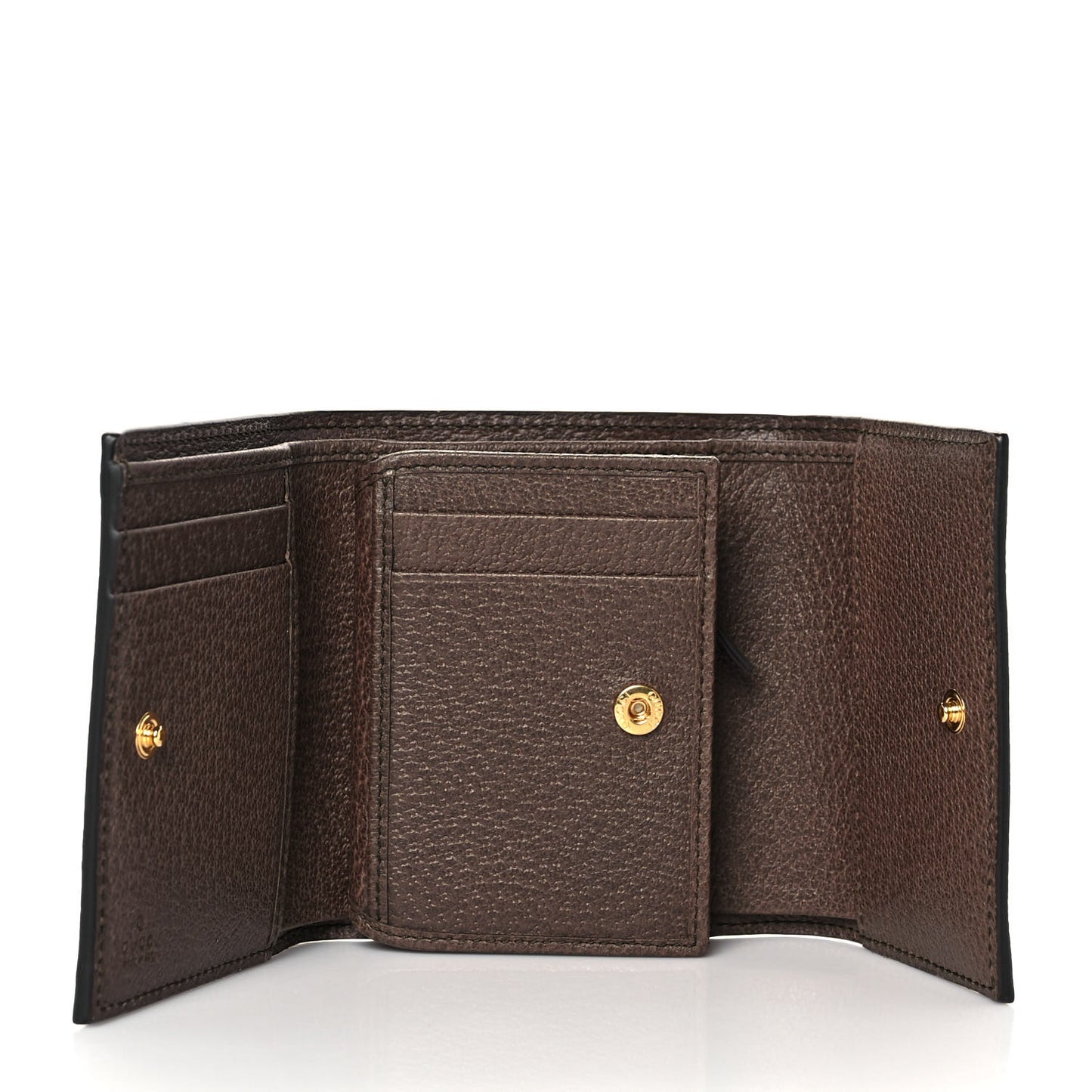 GG Supreme Monogram Web Ophidia French Flap Wallet Beige New Acero