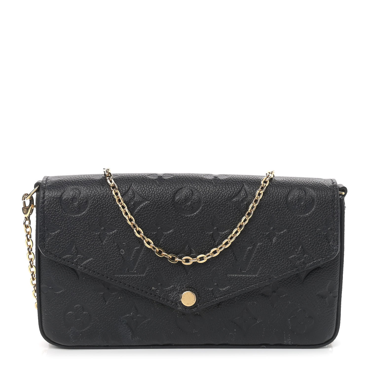 Louis Vuitton Empreinte Pochette Felicie Chain Wallet Black 1 of 13