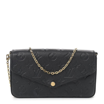 Louis Vuitton Empreinte Pochette Felicie Chain Wallet Black 1 of 13