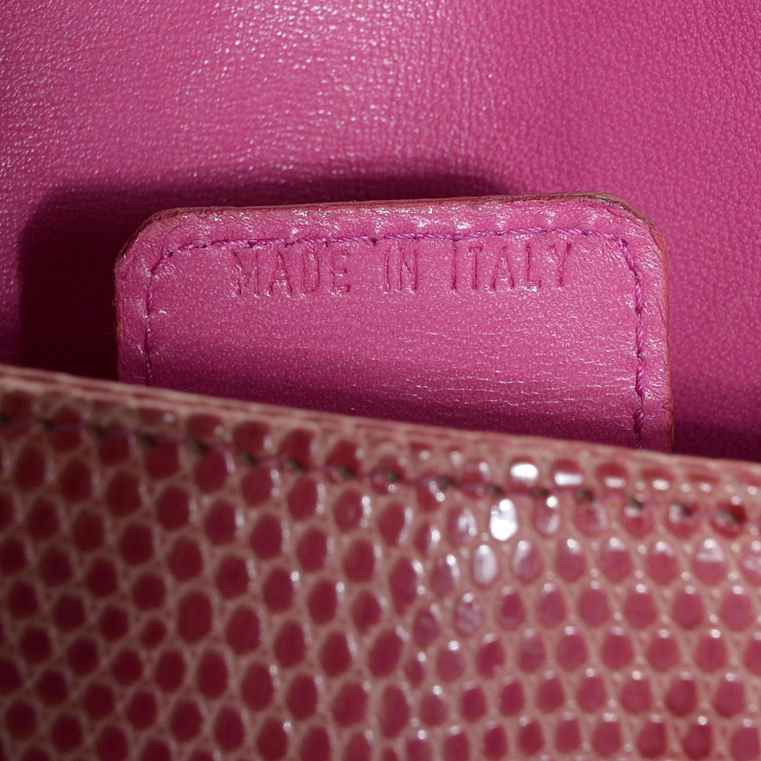 Christian Dior Lizard Mini Lady Dior Pink 7 of 7