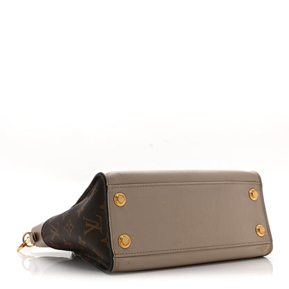 Louis Vuitton Calfskin Monogram On My Side PM Greige 4 of 9