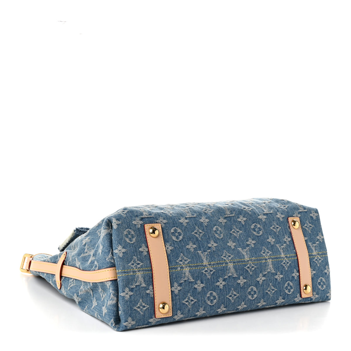 Louis Vuitton Monogram Denim CarryAll MM Blue 5 of 12