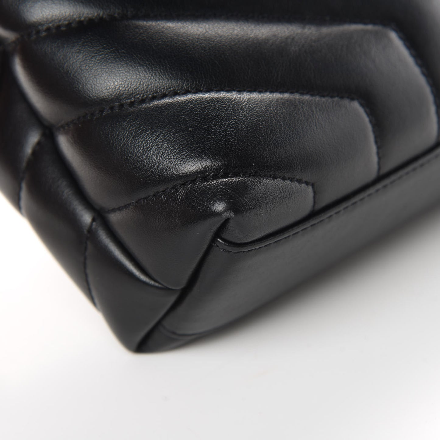 Calfskin Y Quilted Monogram Toy Loulou Crossbody Bag Black