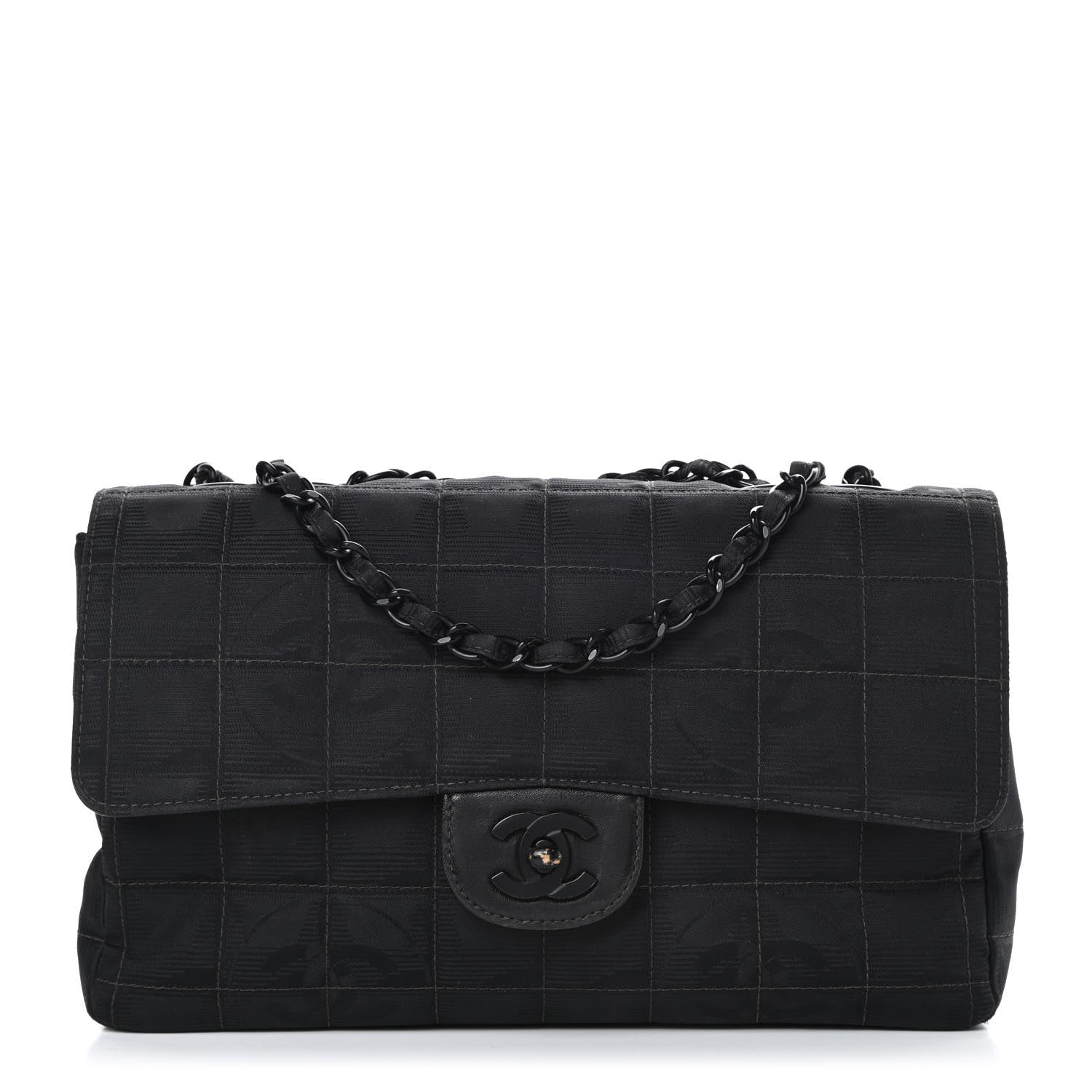 Chanel Nylon Medium Travel Flap Black 1 of 13