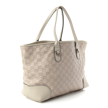 Gucci Guccissima Large Heart Bit Charm Top Handle Tote Off White 3 of 10