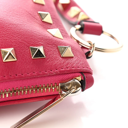 Valentino Garavani Vitello Rockstud Zip Wristlet Pouch Cyclamin 13 of 15