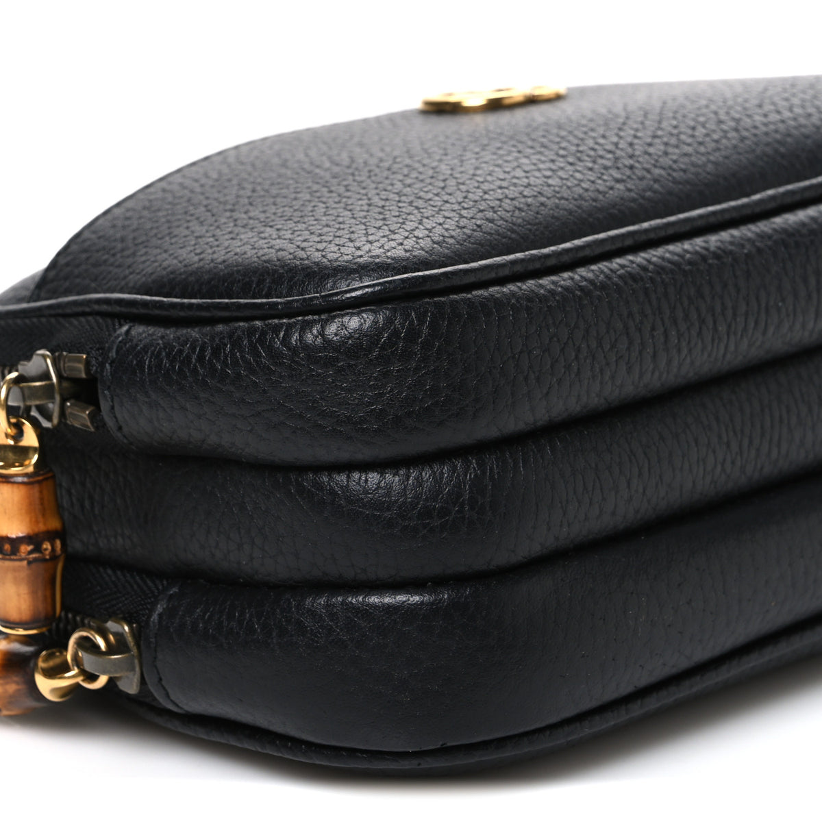 Gucci Pebbled Calfskin Super Mini GG Marmont Chain Shoulder Bag Black 8 of 9