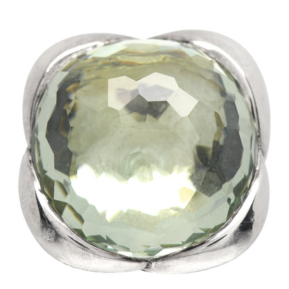 David Yurman Sterling Silver Prasiolite 20mm Continuance Ring 52 6 1 of 5