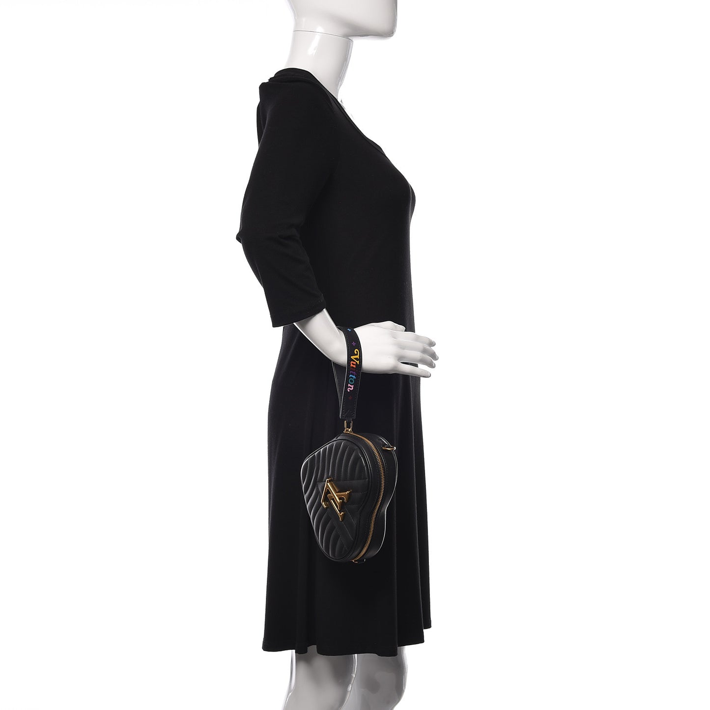 Calfskin New Wave Heart Bag Black