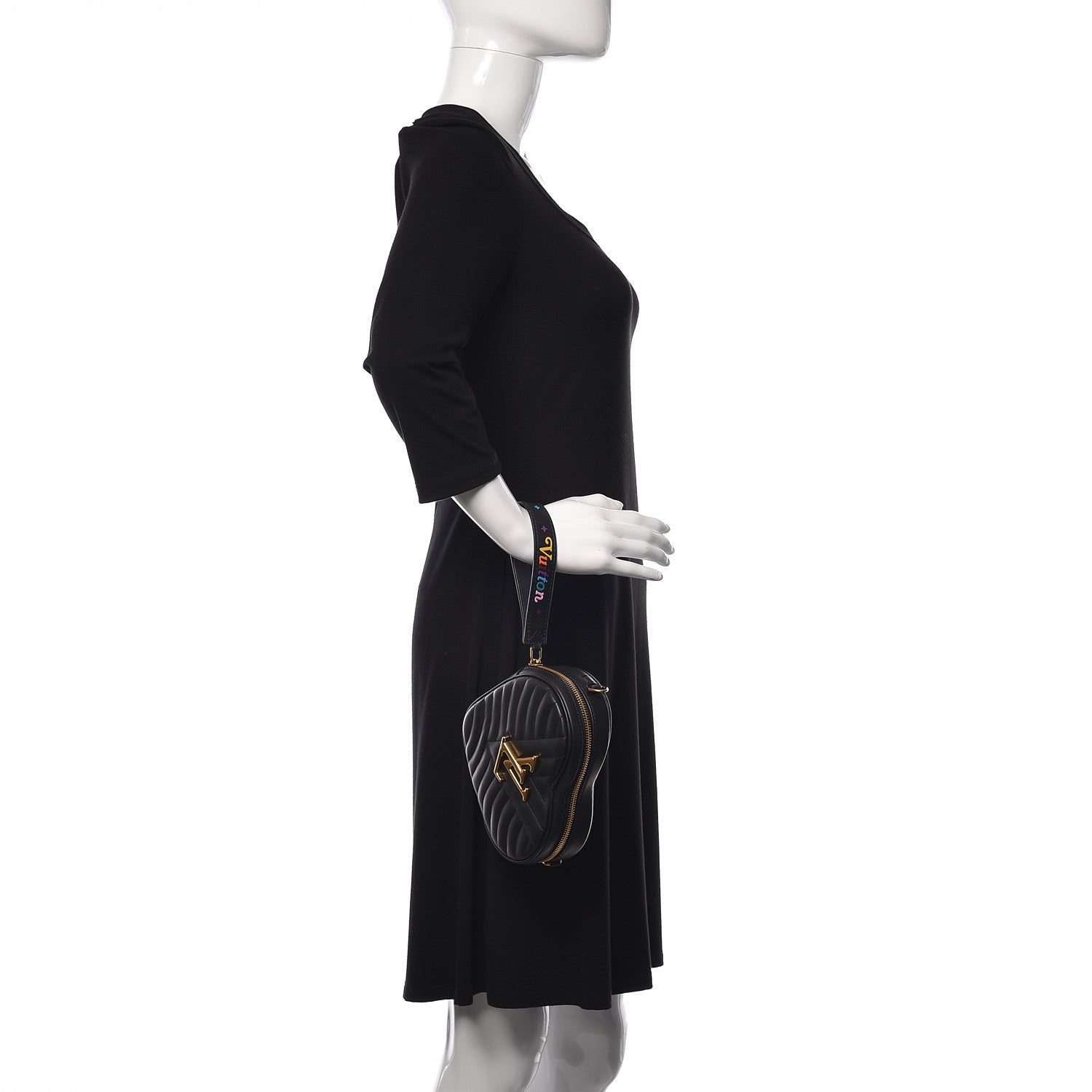 Louis Vuitton Calfskin New Wave Heart Bag Black 2 of 10