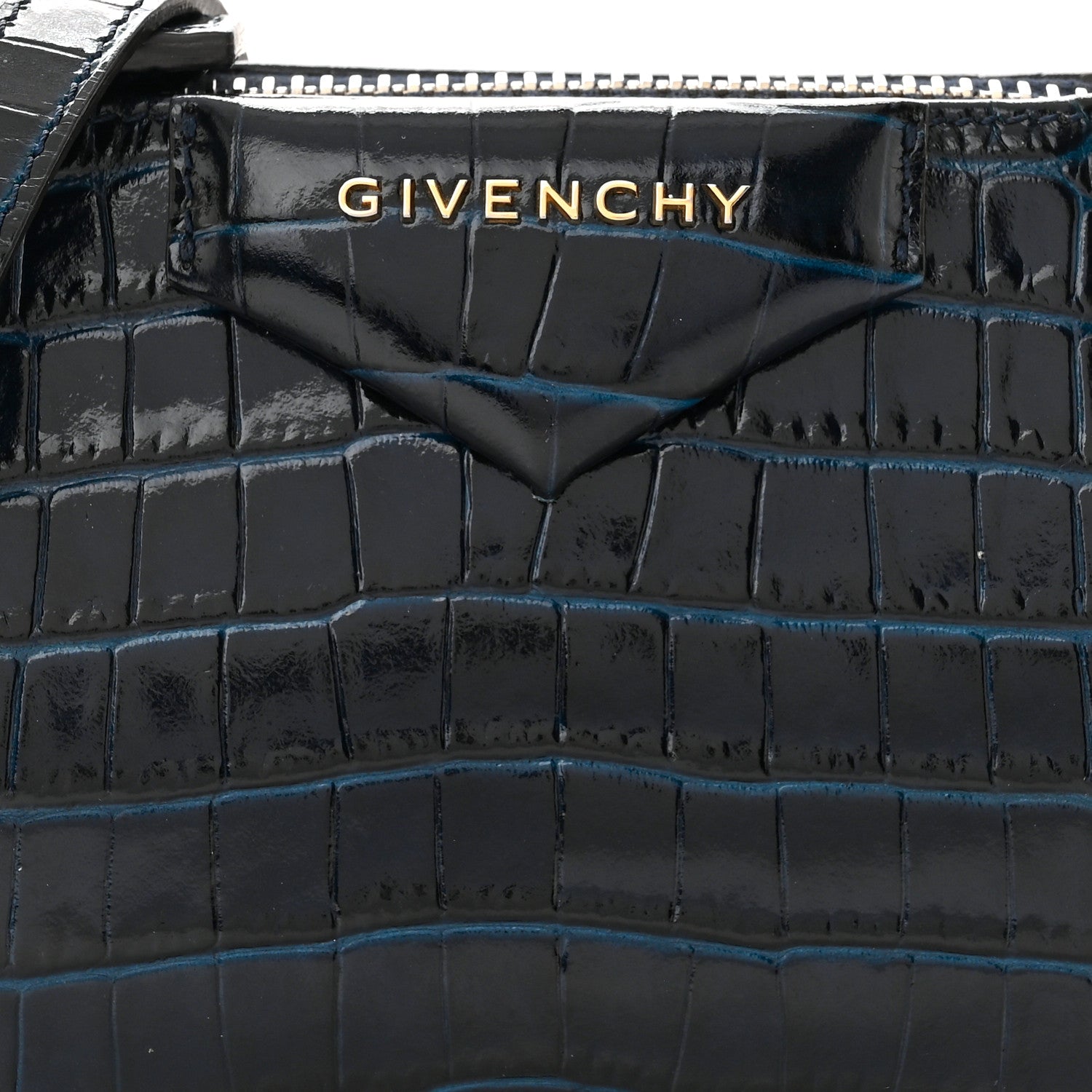 Givenchy Calfskin Crocodile Embossed Nano Antigona Navy 7 of 9
