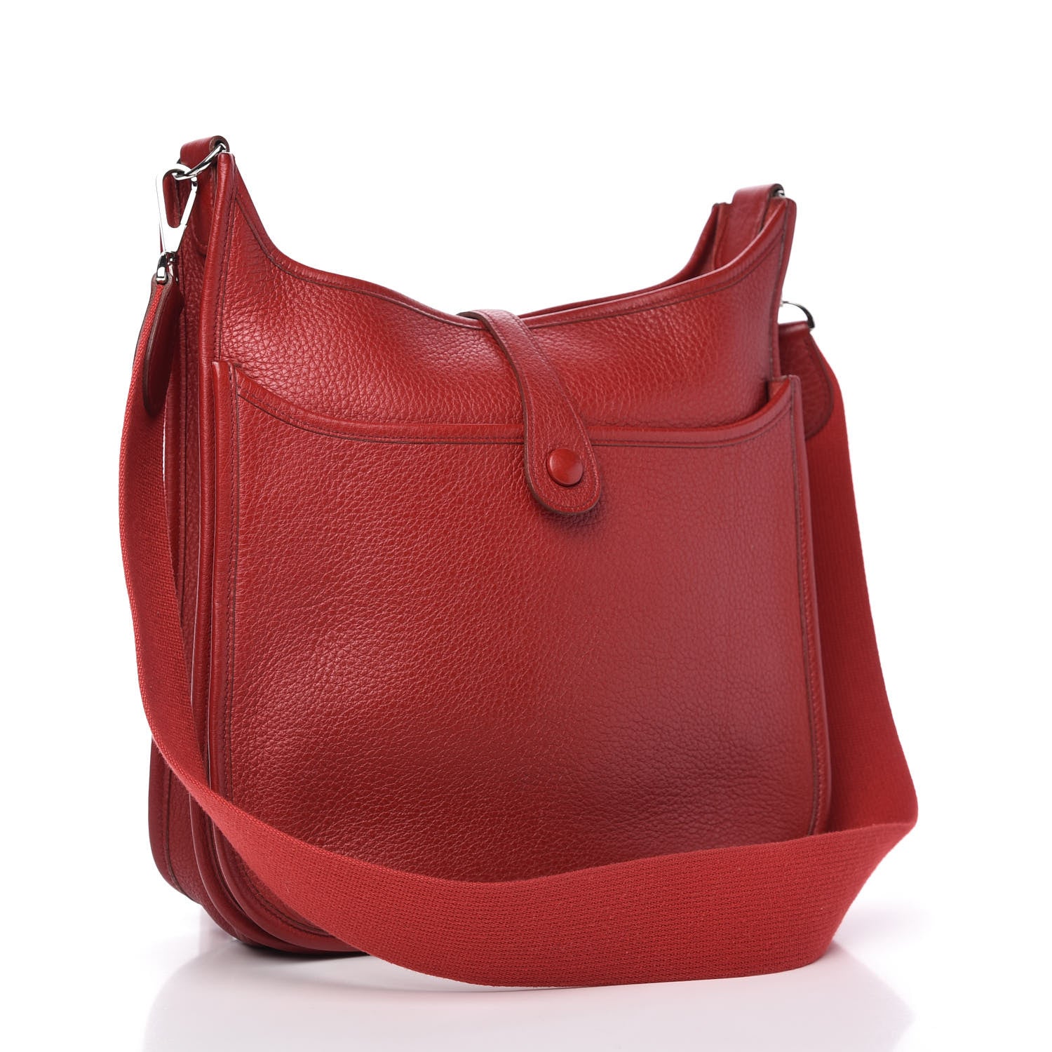 Hermes Taurillon Clemence Evelyne II PM Rouge Garance 3 of 10