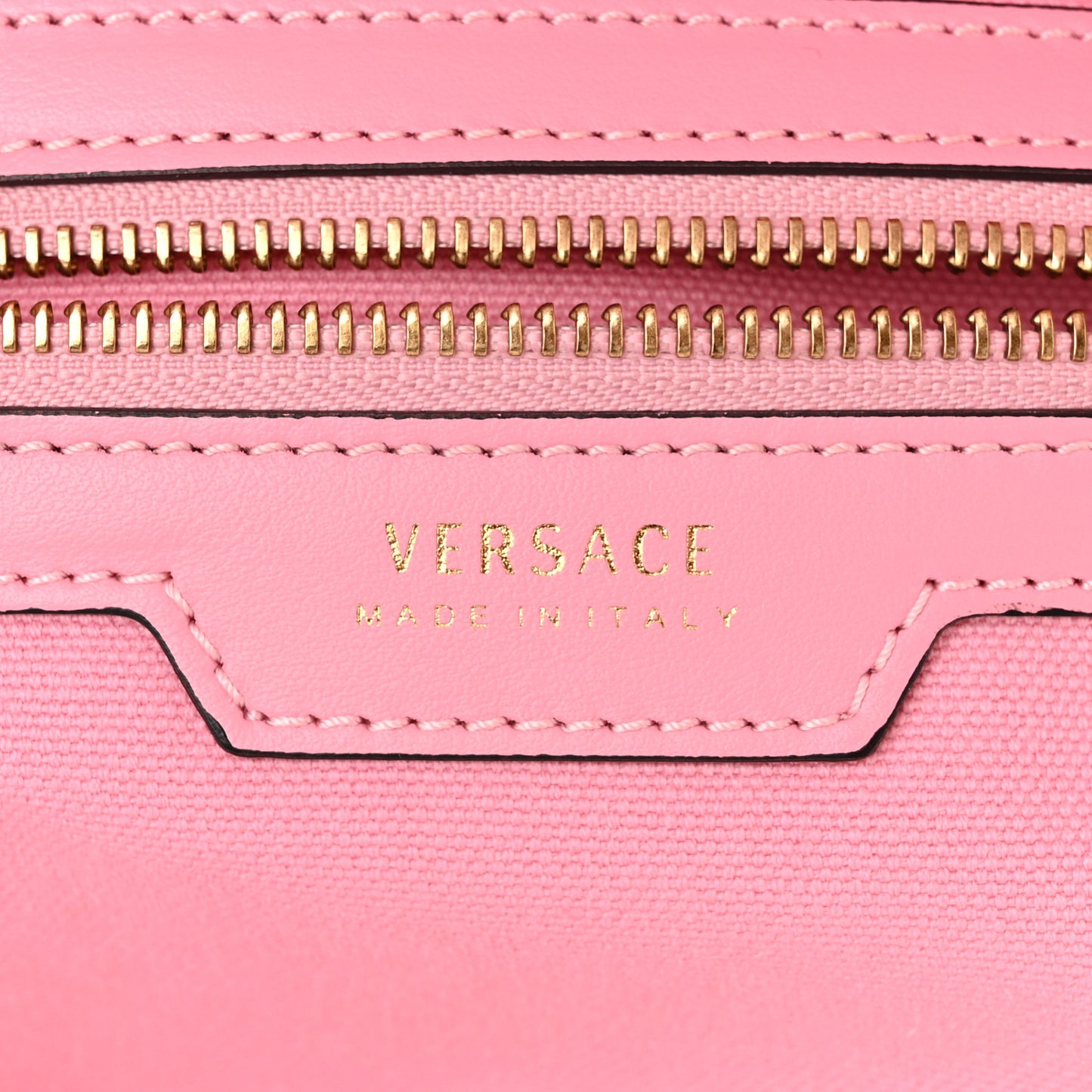 Canvas Suppler Calfskin Cabas GV Signature Tote Pink