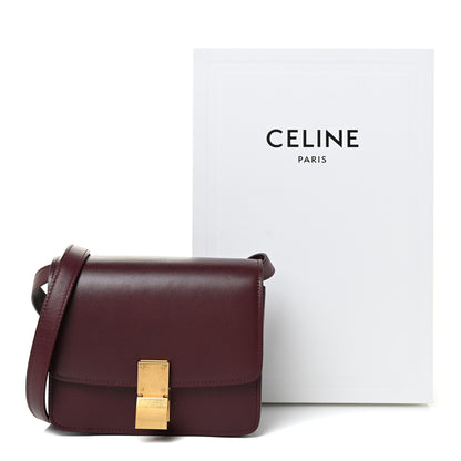 Celine Box Calfskin Small Classic Box Flap Bag Burgundy 17 of 17