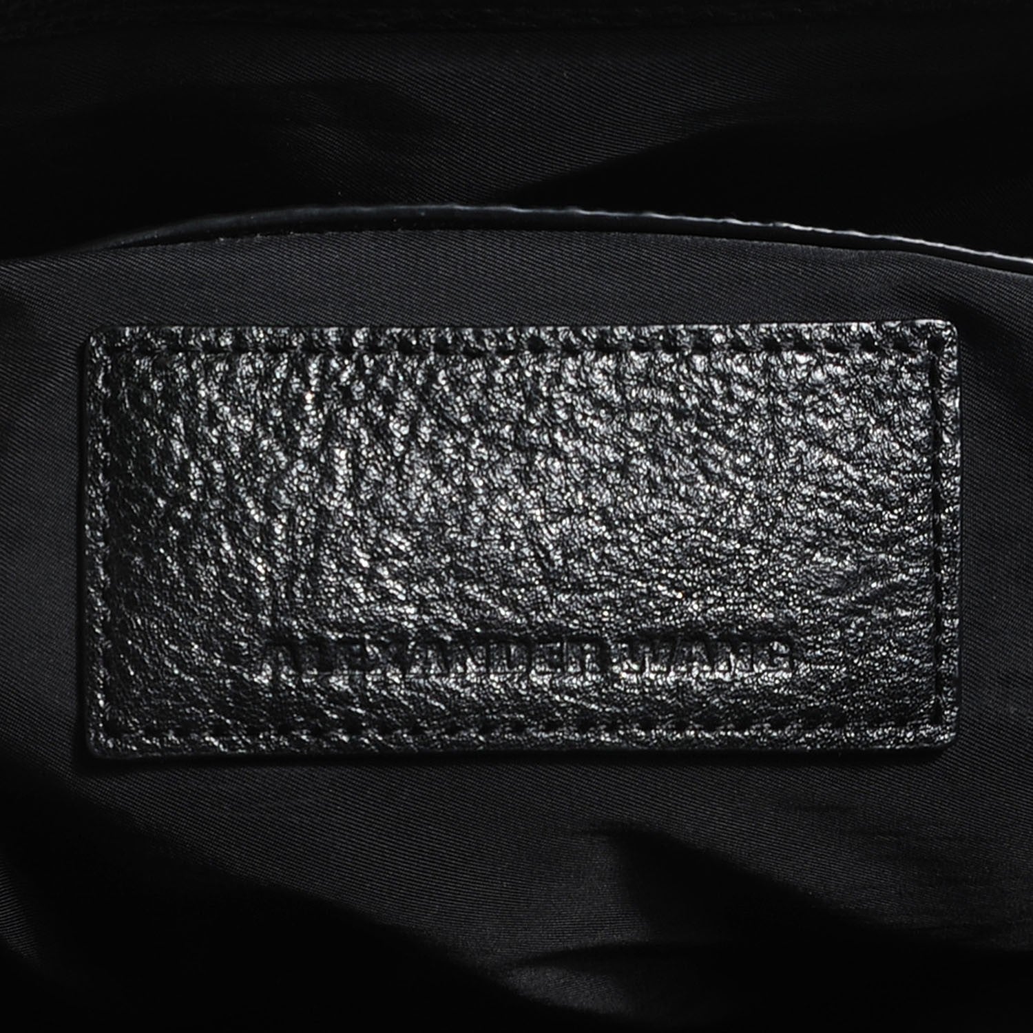 Alexander Wang Pebbled Calfskin Large Emile Black Rose Gold Hardware 6 of 10