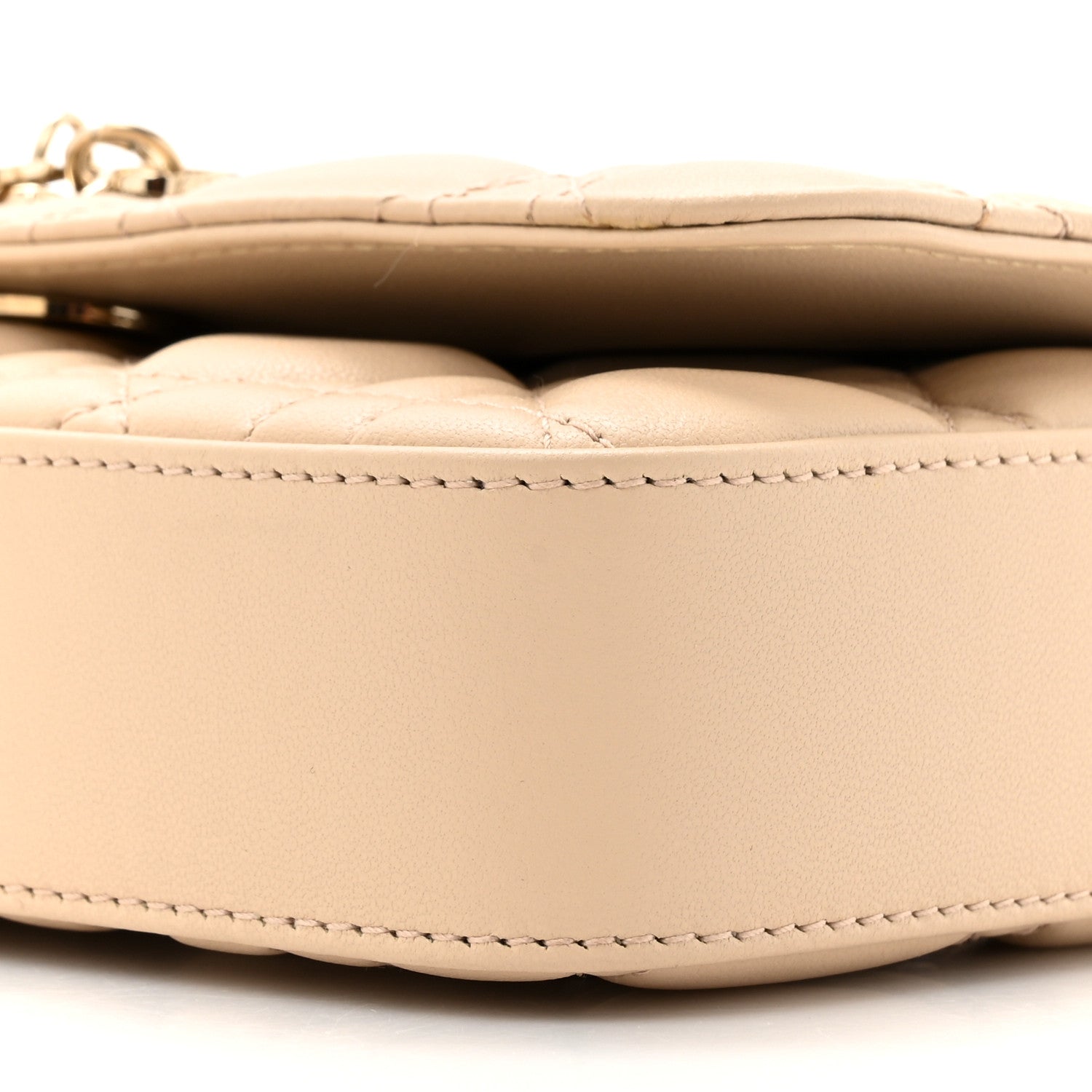 Christian Dior Lambskin Cannage Dior Talk Phone Pouch Powder Beige 9 of 12