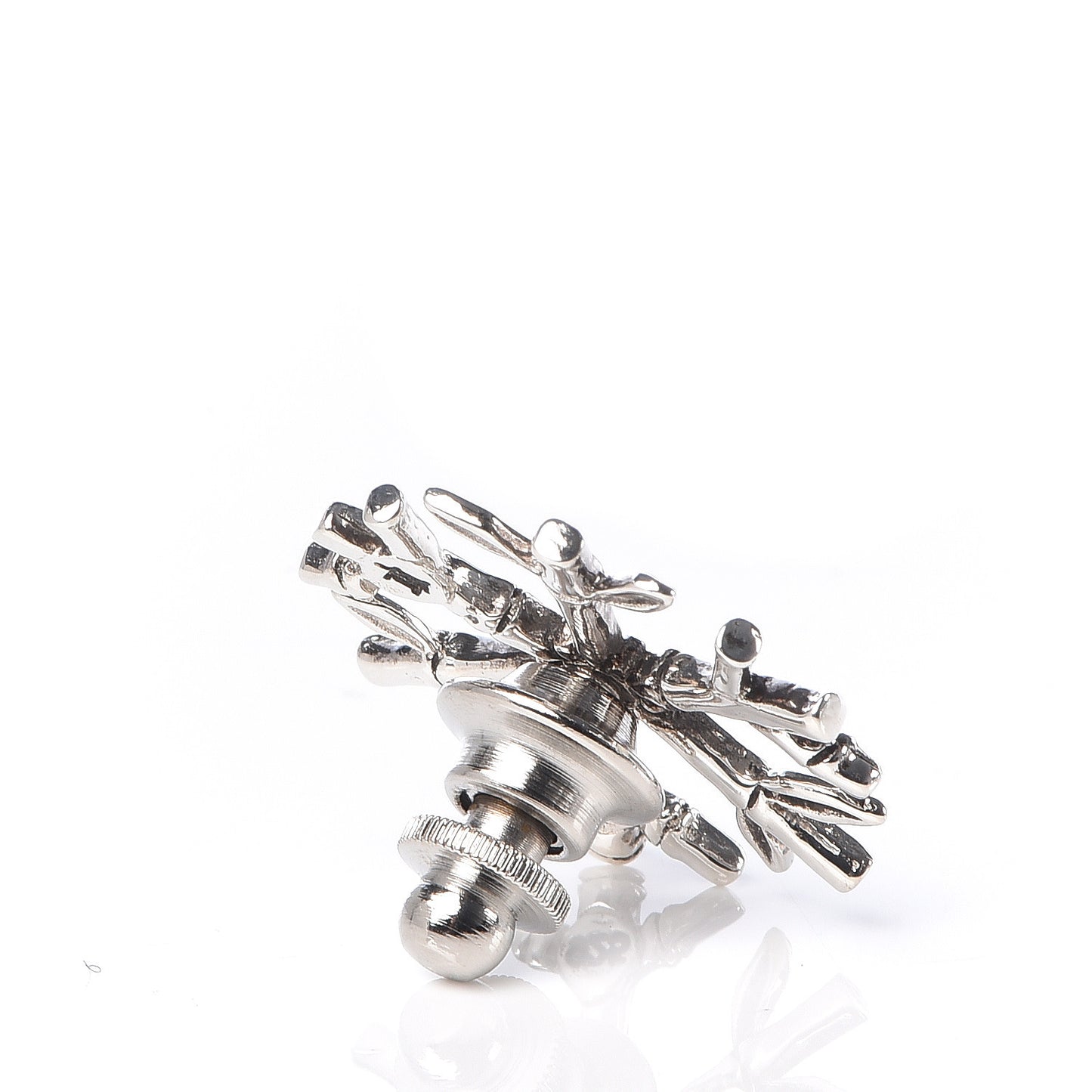 Sterling Silver Bamboo Snowflake Lapel Pin